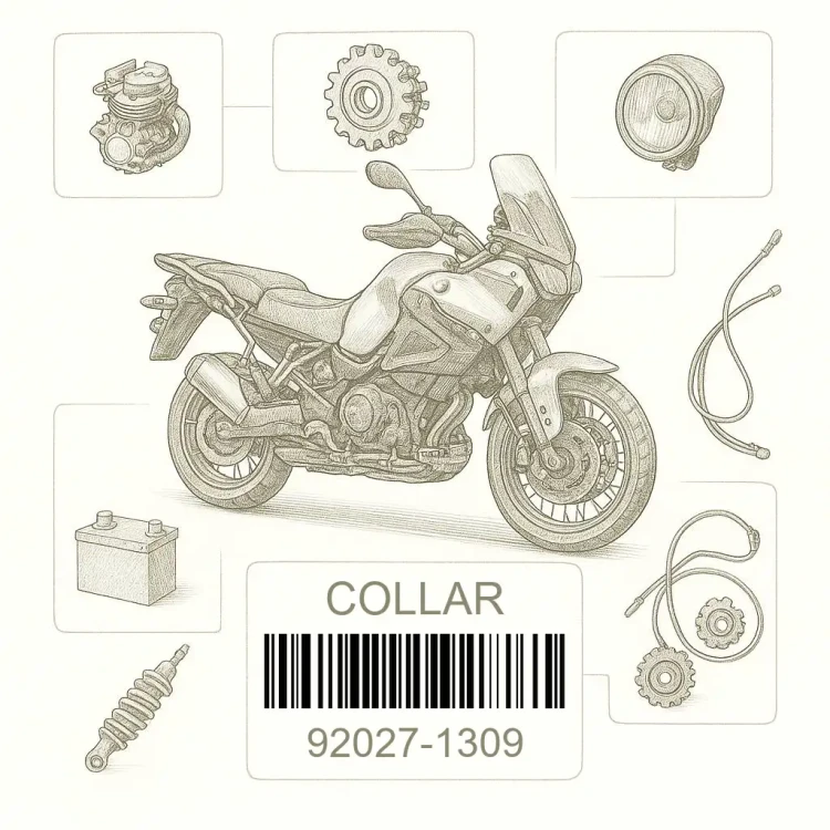 92027-1309 COLLAR,12.7X17.3X132., Kawasaki Номер детали 92027-1309, 920271309