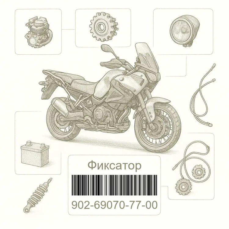 902-69070-77-00 Фиксатор, Yamaha Номер детали 902-69070-77-00, 902690707700, 902-69070-77, 9026907077, 902 69070 77