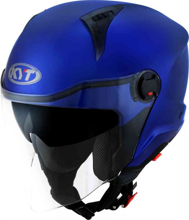 Мотошлем открытый KYT D-City Plain Синий Y6DC00W4.3