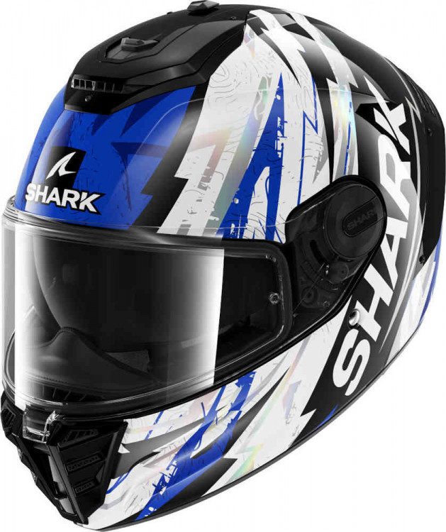 Мотошлем интеграл Shark Spartan RS Hibolt Черный/Белый/Синий HE8119E-KBU-XS