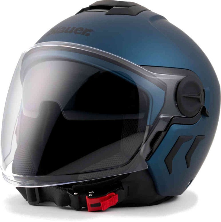 Мотошлем открытый Blauer Demi Jet DJ-01 Monocolor Матовый синий 12CBKHU40119-H00002-H109-XS