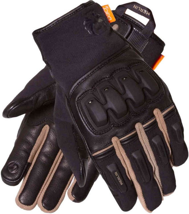Мотоперчатки для города, спорта и туринга Merlin Jura All Season Hydro D3O  MWG044-BLK-ETH-SML