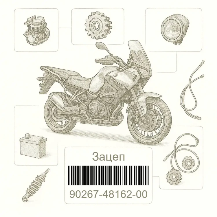 90267-48162-00 Зацеп, Yamaha Номер детали 90267-48162-00, 902674816200, 90267-48162, 9026748162, 90267 48162