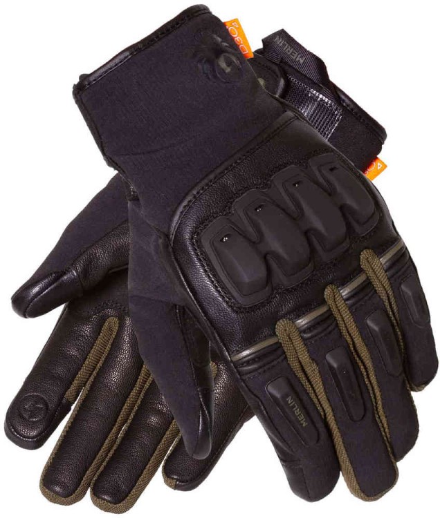 Мотоперчатки для города, спорта и туринга Merlin Jura All Season Hydro D3O  MWG044-BLK-DG-SML
