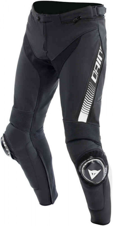 Мотоштаны кожаные мужские Dainese Super Speed Черный/Белый 15500001-622-44