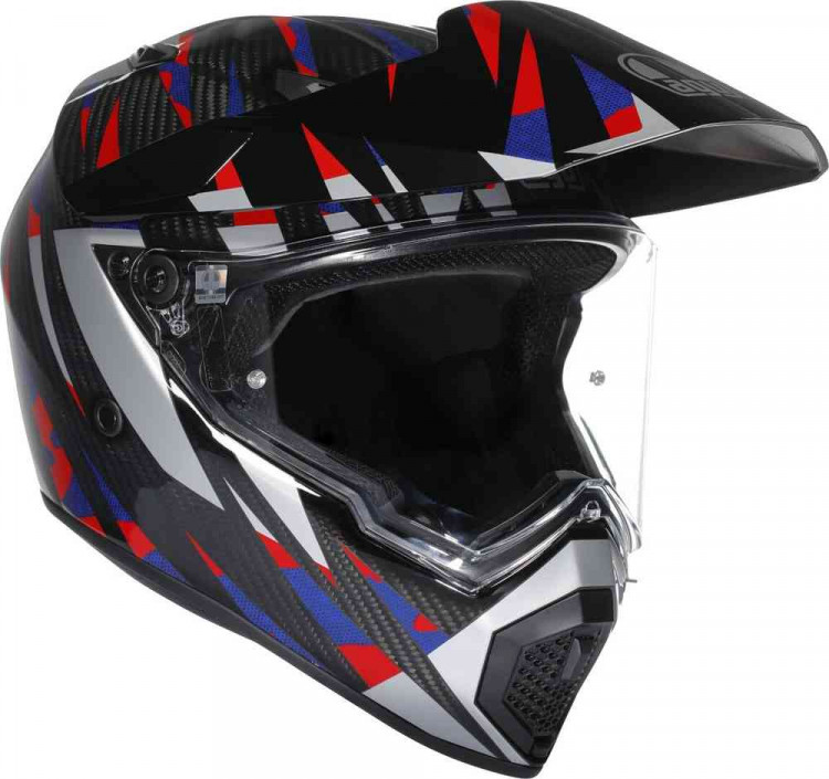 Мотошлем для мотокросса и эндуро AGV AX-9 Steppa 06 Черный/Красный/Синий 183B5001-005-L