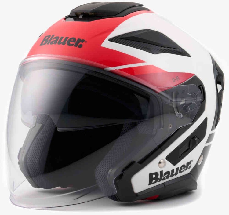 Мотошлем открытый Blauer JJ-01 Белый/Красный 12CBKHU30118-H00001-H139-XS