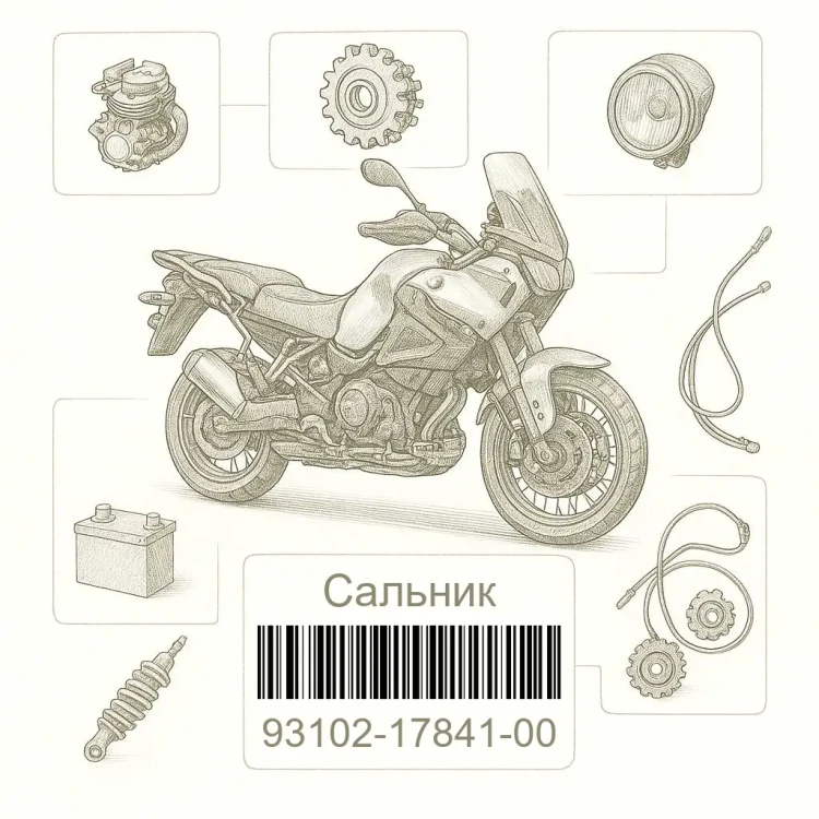 93102-17841-00 Сальник, Yamaha Номер детали 93102-17841-00, 931021784100, 93102-17841, 9310217841, 93102 17841