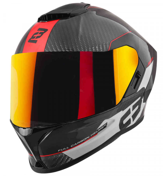 Мотошлем интеграл Bogotto Phantom Combo Carbon Черный/Красный/Белый BGT-32-MH-008-132-XS