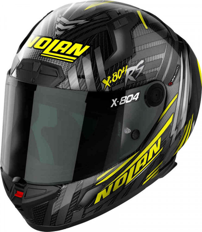 Мотошлем интеграл Nolan X-804 RS Ultra Carbon Spectre Черный/серый/желтый X840007450197