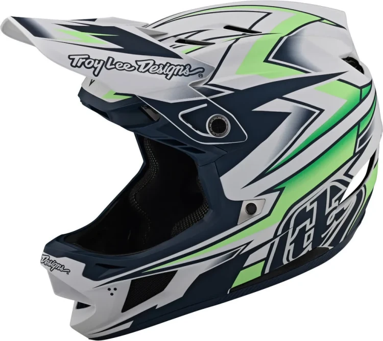 велоэкипировка Troy Lee Designs D4 MIPS Composite Volt Белый/Зеленый 140603005
