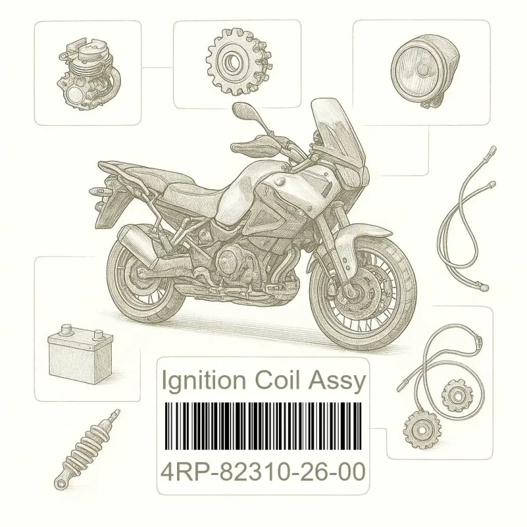 4RP-82310-26-00 Ignition Coil Assy, Yamaha Номер детали 4RP-82310-26-00, 4RP823102600, 4RP-82310-26, 4RP8231026, 4RP 82310 26