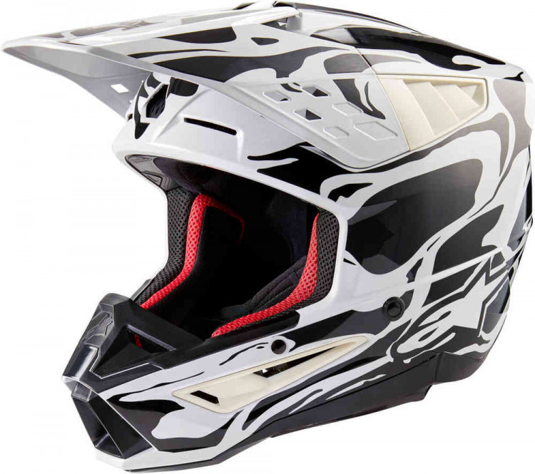 Мотошлем для мотокросса и эндуро Alpinestars S-M5 Mineral 2024 Светло-серый 8306523-906-XS