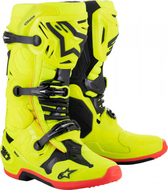 Мотоботы для мотокросса и эндуро Alpinestars Tech 10 Желтый/Красный/Черный 2010020-533-8