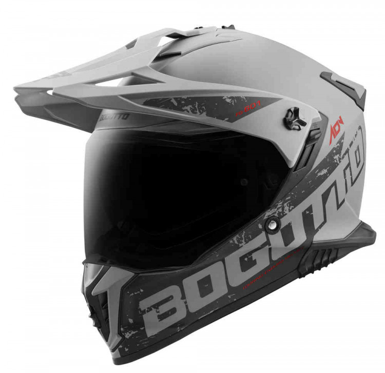 Мотошлем модуляр Bogotto FG-601 Duo Матовый серый BGT-32-MH-001-50-S