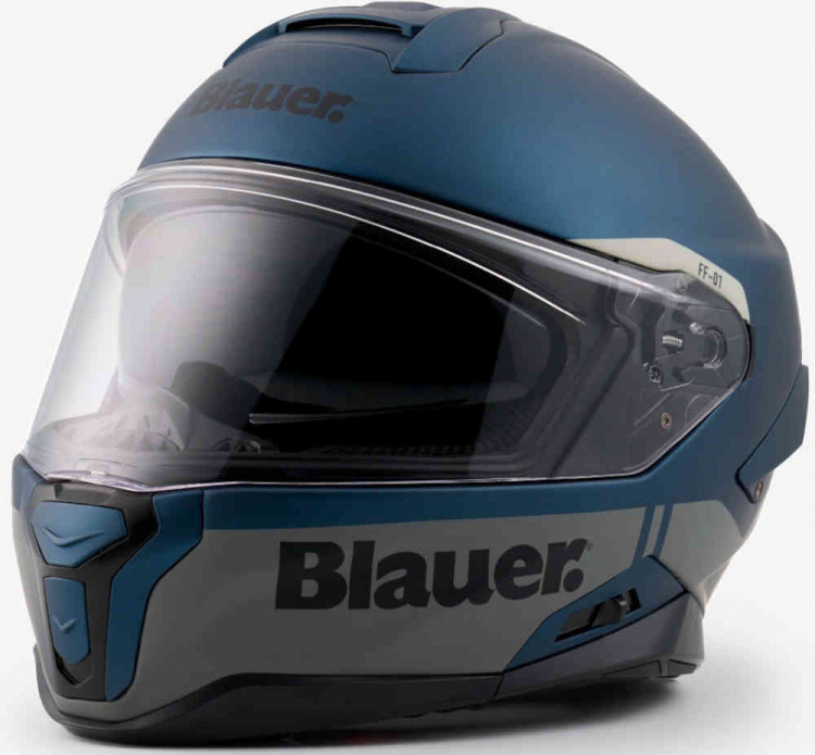 Мотошлем интеграл Blauer FF-01 Матовый синий 12CBKHU20117-H00001-H109-XS