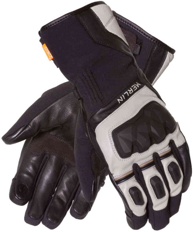 Мотоперчатки для города, спорта и туринга Merlin Rexx All Season Hydro D3O  MWG045-BLK-GRY-SML