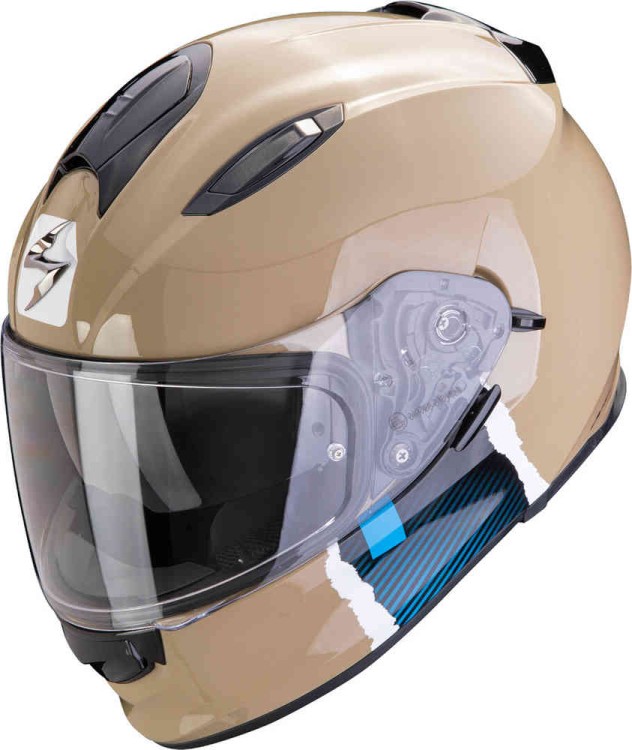 Мотошлем интеграл Scorpion Exo-491 Code Коричневый/Светло-синий/Темно-синий 48-451-335-06