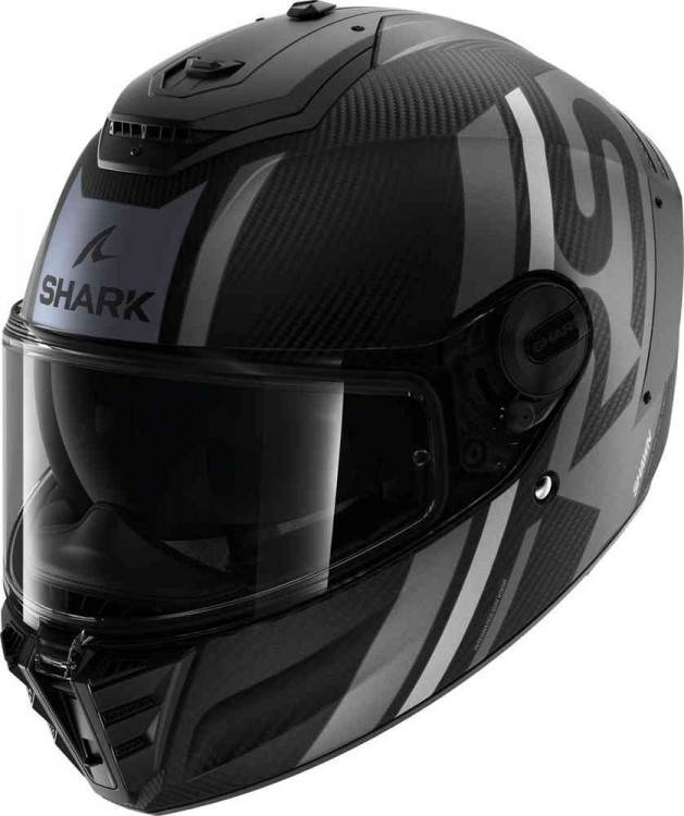 Мотошлем интеграл Shark Spartan RS Shawn Carbon Черный матовый/Серый HE8156E-DSA-XS
