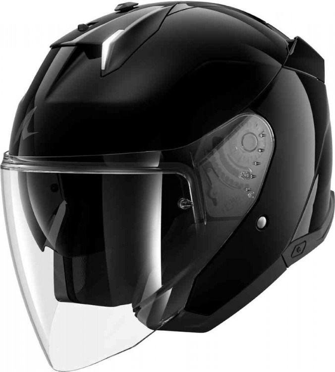 Мотошлем открытый Shark Skwal i3 Jet Blank Черный HE3500E-BLK-XS