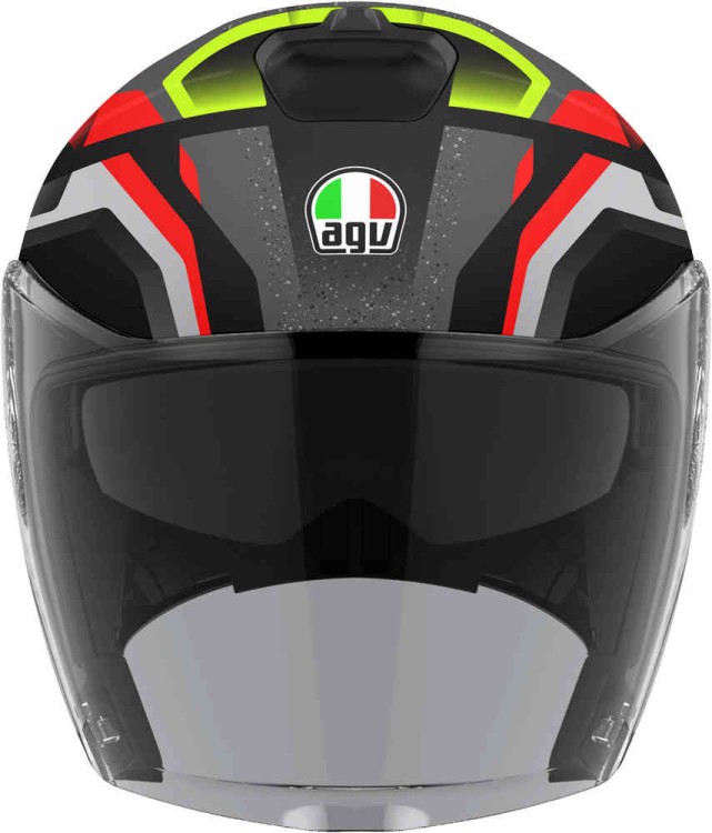 Мотошлем открытый AGV Irides Zurigo Черный/Красный/Желтый 18469001-017-XS