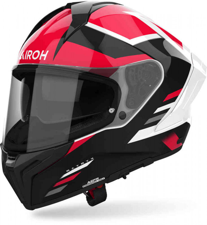 Мотошлем интеграл Airoh Matryx Thron Черный/Белый/Красный MXT55M