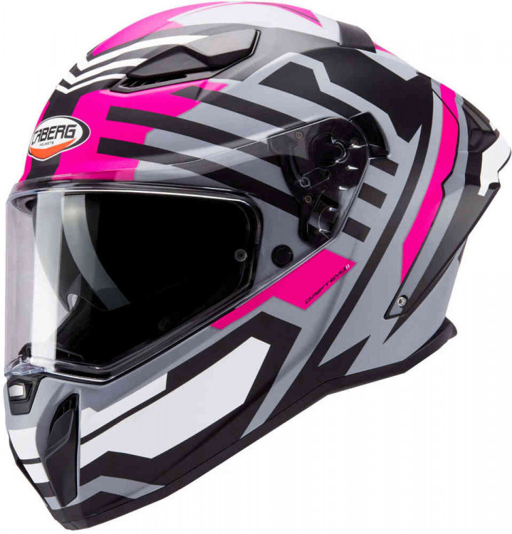 Мотошлем интеграл Caberg Drift Evo II Horizon Черный/Серый/Розовый CA15013022-M