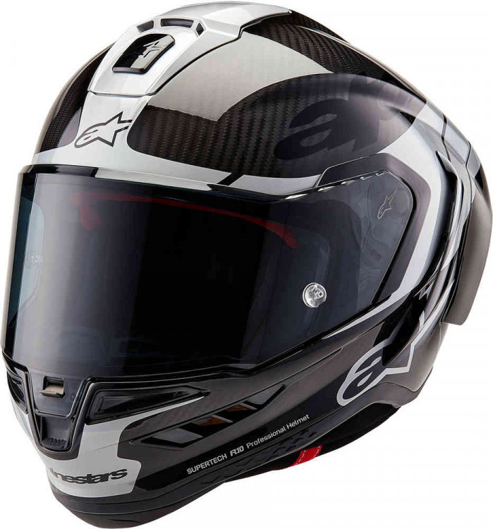 Мотошлем интеграл Alpinestars Supertech R10 Element Carbon Черный/Серебристый 8200324-1368-XS