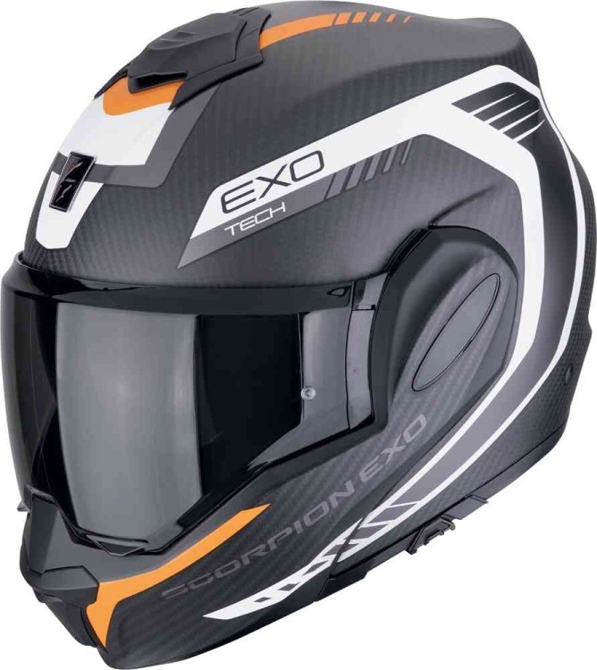 Мотошлем модуляр Scorpion EXO Tech Evo Carbon Cosy