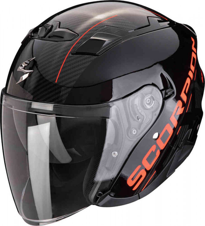 Мотошлем открытый Scorpion Exo-230 QR Черный/Красный 23-461-24-02
