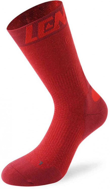 термобелье - носки Lenz 7.0 Mid Merino Compression Красный 148-23