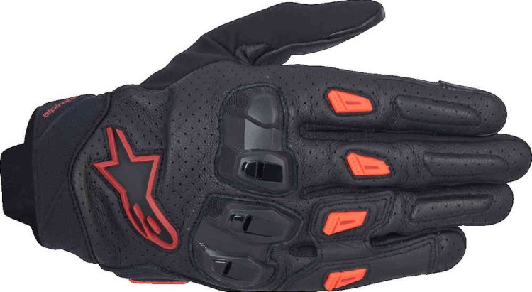 Мотоперчатки для города, спорта и туринга Alpinestars Sp X 7 чёрный/неоново-красный 3560625-1487-S