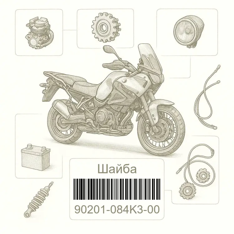 90201-084K3-00 Шайба, Yamaha Номер детали 90201-084K3-00, 90201084K300, 90201-084K3, 90201084K3, 90201 084K3