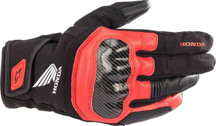 Мотоперчатки для города, спорта и туринга Alpinestars Honda SMX Z Drystar Черный/Красный 3527321-1303-3XL