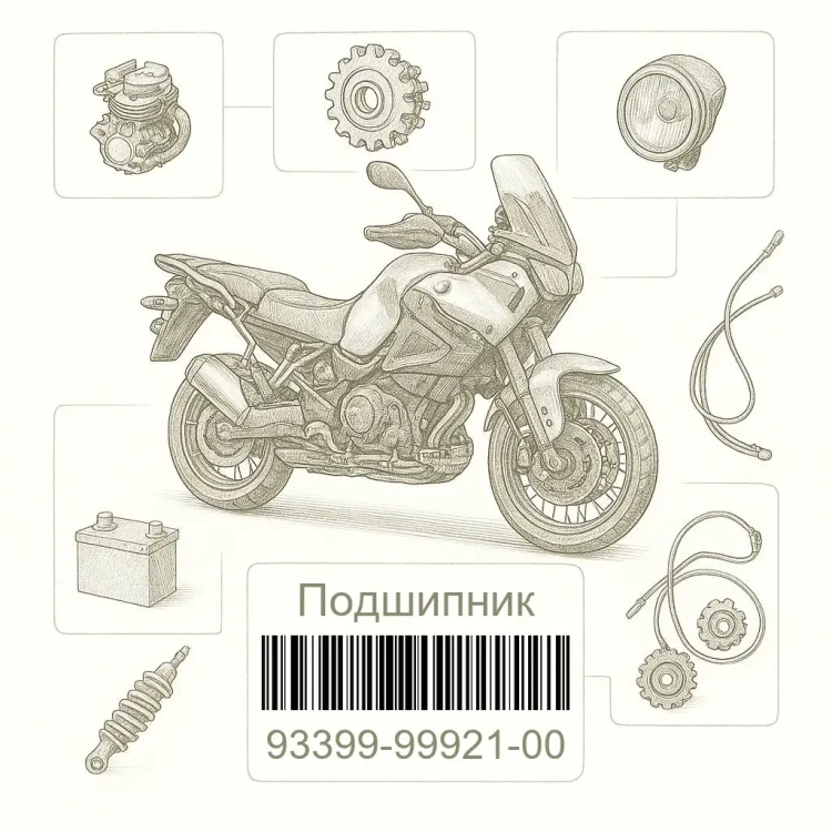 93399-99921-00 Подшипник, Yamaha Номер детали 93399-99921-00, 933999992100, 93399-99921, 9339999921, 93399 99921