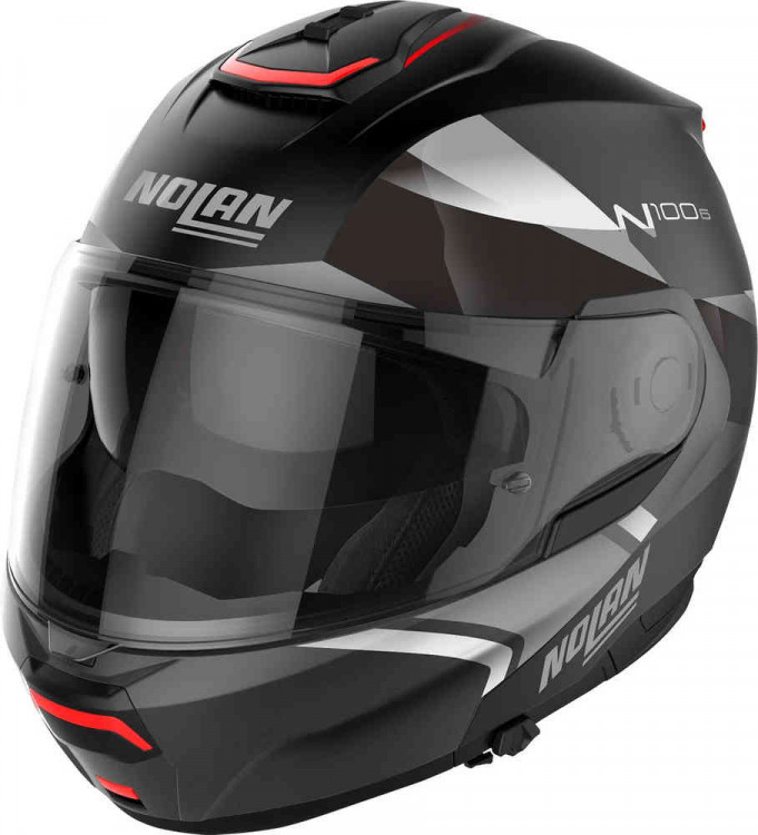 Мотошлем модуляр Nolan N100-6 Paloma N-Com Черный/Серый/Серебристый N160007080259