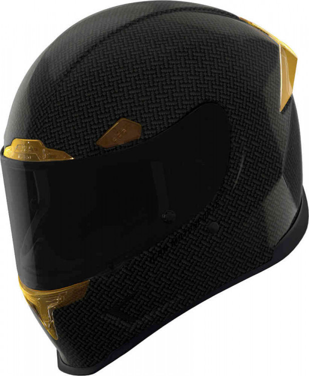 Мотошлем интеграл Icon Airframe Pro Carbon 4Tress Черный/Желтый