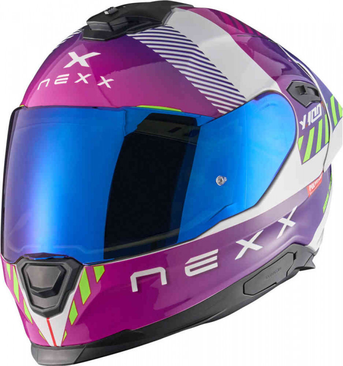 Мотошлем интеграл Nexx Y.100R Fade Пурпурный/Белый 01YR1004740100XS