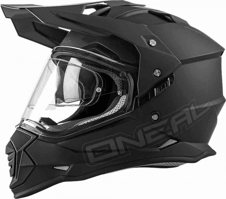 Мотошлем для мотокросса и эндуро Oneal Sierra Flat 2023 Черный 0818-523