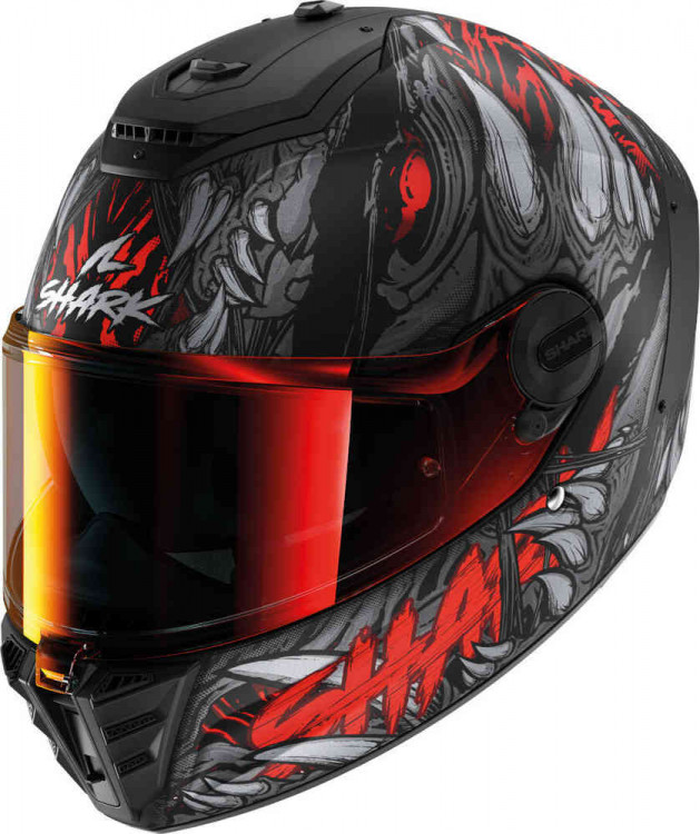 Мотошлем интеграл Shark Spartan RS Shaytan Черный матовый/Красный HE8115E-KRA-XXL