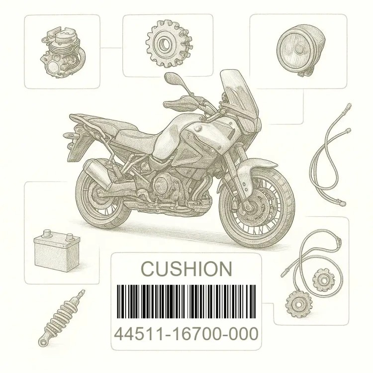 44511-16700-000 CUSHION,FUEL TANK FR, Suzuki Номер детали 44511-16700-000, 4451116700000, 44511-16700, 4451116700, 44511 16700