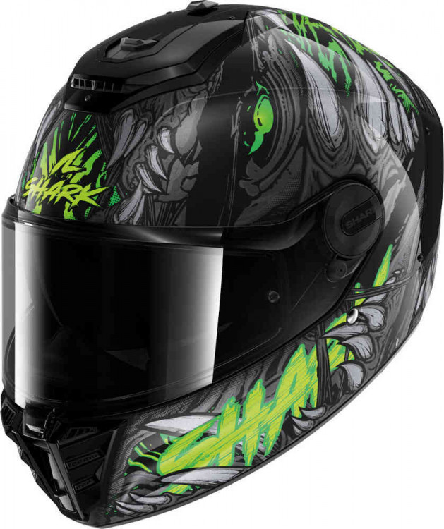 Мотошлем интеграл Shark Spartan RS Shaytan Черный/Зеленый HE8114E-KGA-XL