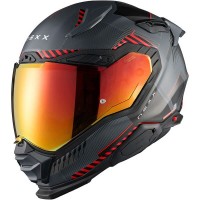 Мотошлем интеграл Nexx X.WST 3 Fluence Серый-красный матовый