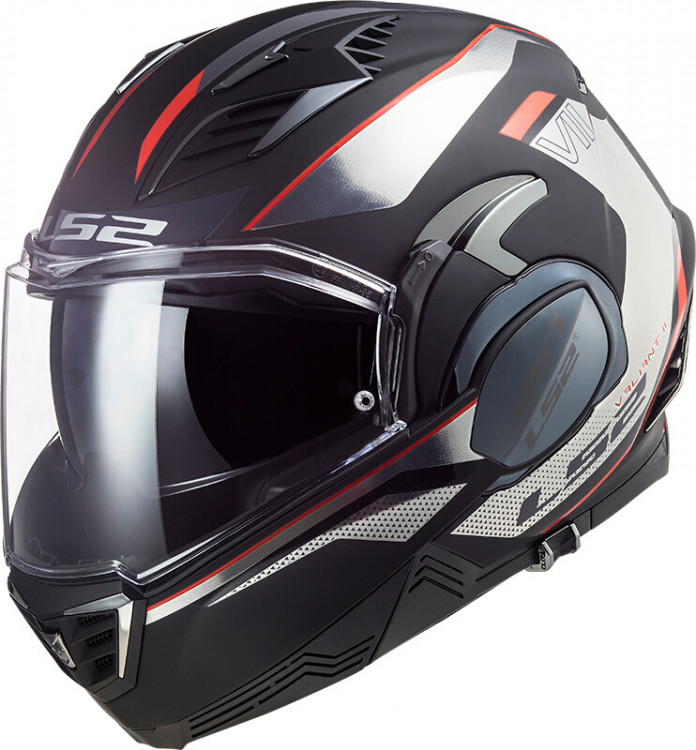 Мотошлем модуляр LS2 FF900 Valiant II Hub Черный/Хромовый 509002412S