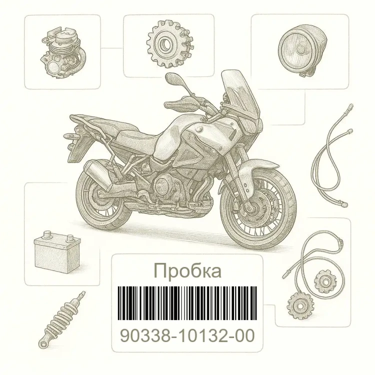 90338-10132-00 Пробка, Yamaha Номер детали 90338-10132-00, 903381013200, 90338-10132, 9033810132, 90338 10132