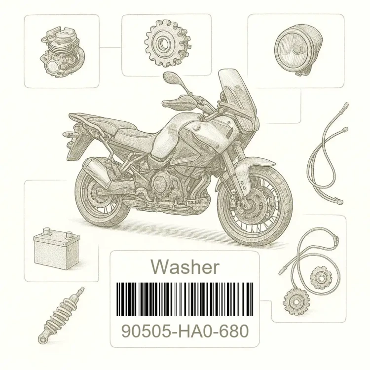 90505-HA0-680 Washer, 6x20, Honda Номер детали 90505-HA0-680, 90505HA0680