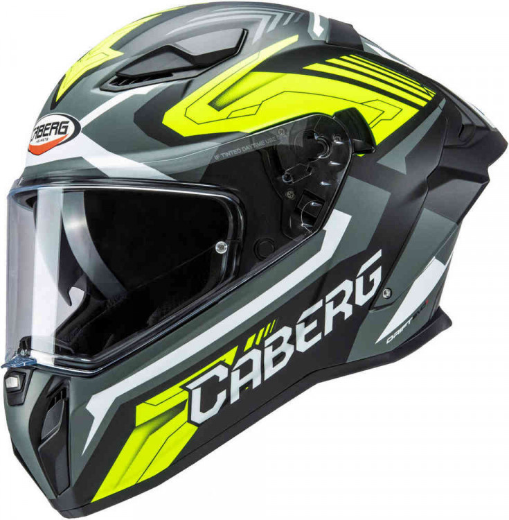 Мотошлем интеграл Caberg Drift Evo II Jamara Черный матовый/серый/неоново-желтый CA15013035-XS