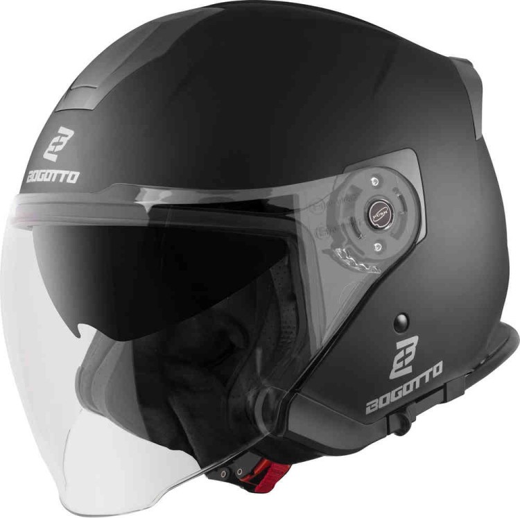 Мотошлем открытый Bogotto H586 Solid Черный матовый BGT-05-MH-088-1010-L