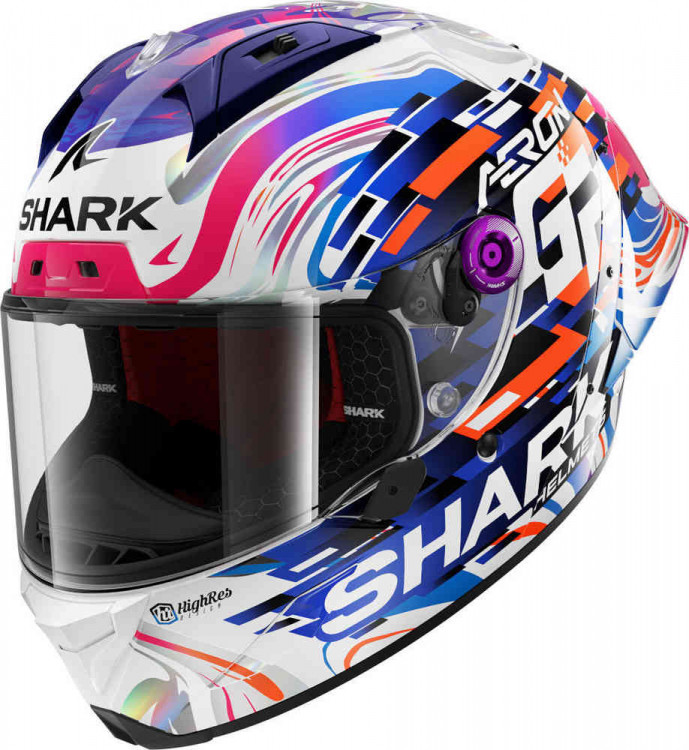 Мотошлем интеграл Shark Aeron GP Replica Zarco GP de France  HE0386E-DVB-XS