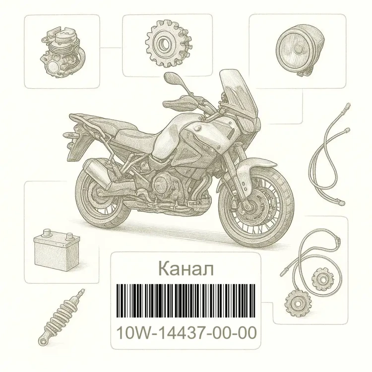 10W-14437-00-00 Канал, Yamaha Номер детали 10W-14437-00-00, 10W144370000, 10W-14437-00, 10W1443700, 10W 14437 00